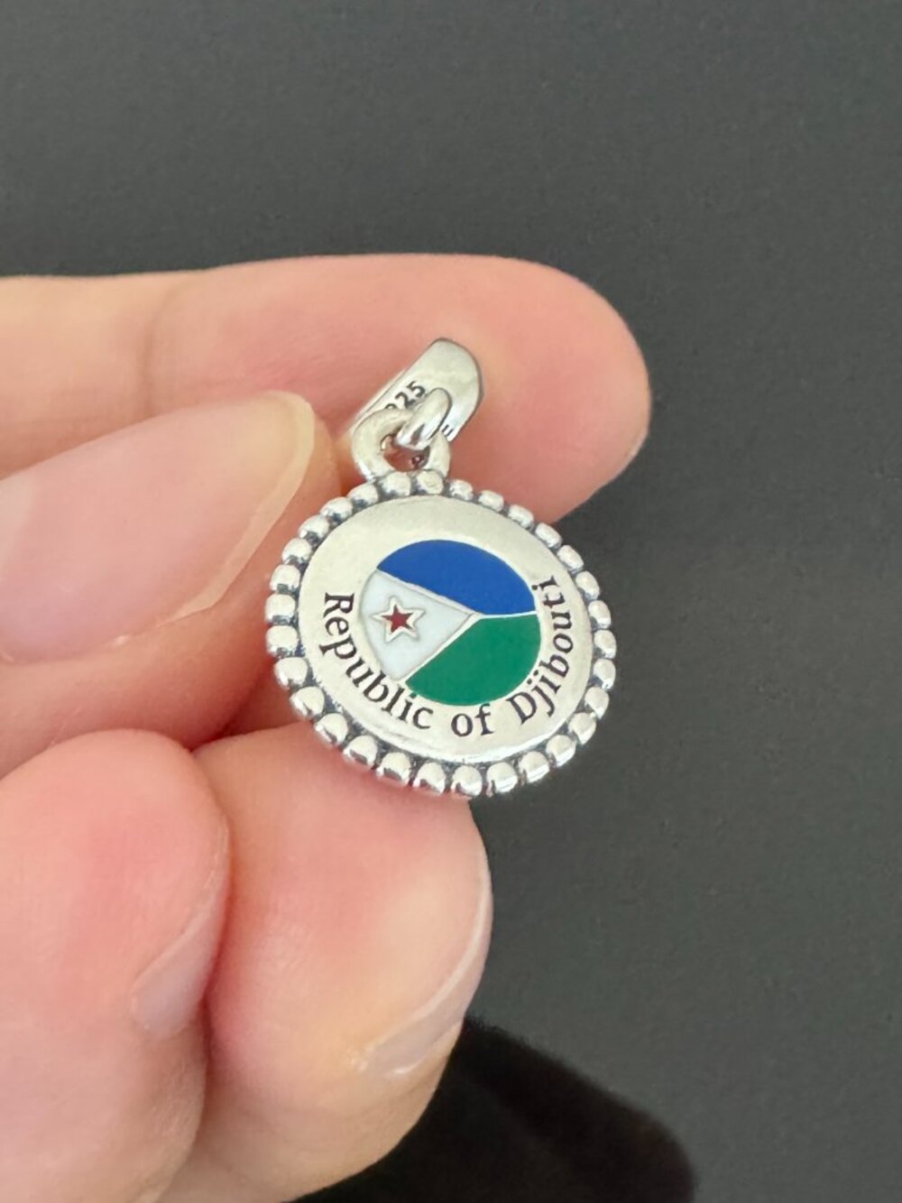 Pandora  Republic of Djibouti Flag  Exclusive Charm